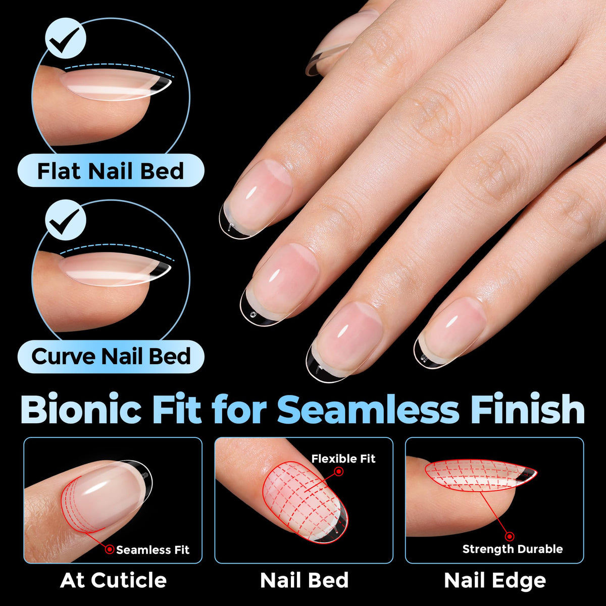 UNA GELLA inner matte texture close-up for stronger glue adhesion benefit