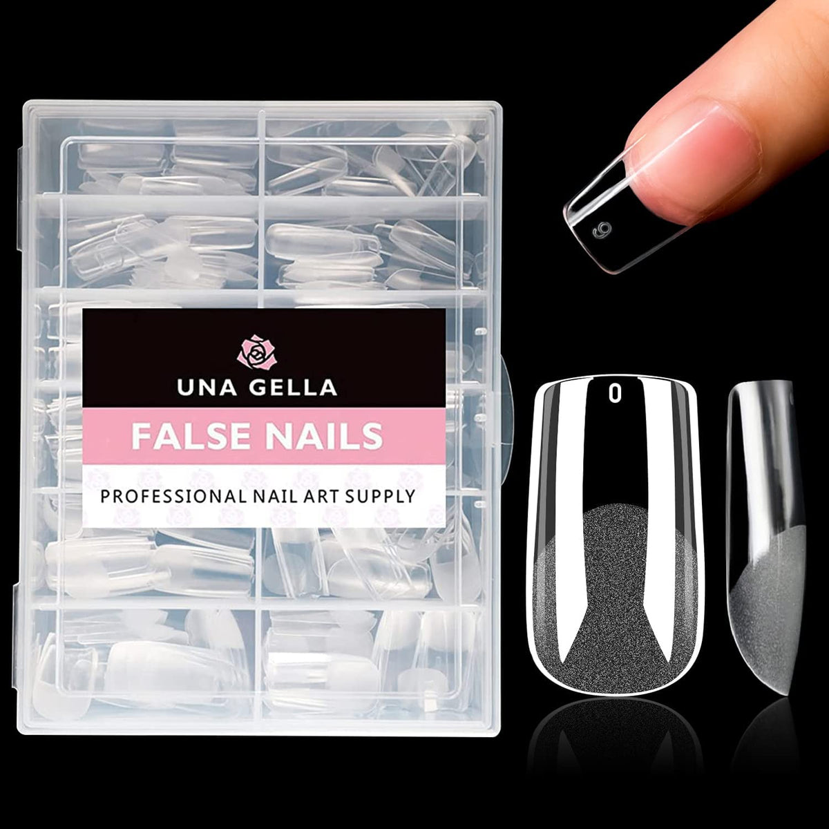 UNA GELLA home manicure scene showing quick, professional results