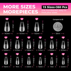 UNA GELLA lifestyle hands model wearing coffin tips for stylish finished look