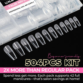 UNA GELLA lifestyle scene with manicure tools showing at-home use benefit