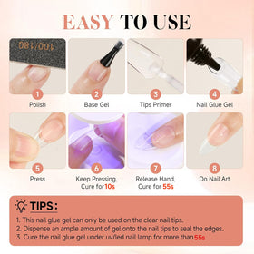 UNA GELLA lifestyle image with press-on nails showing professional-looking results