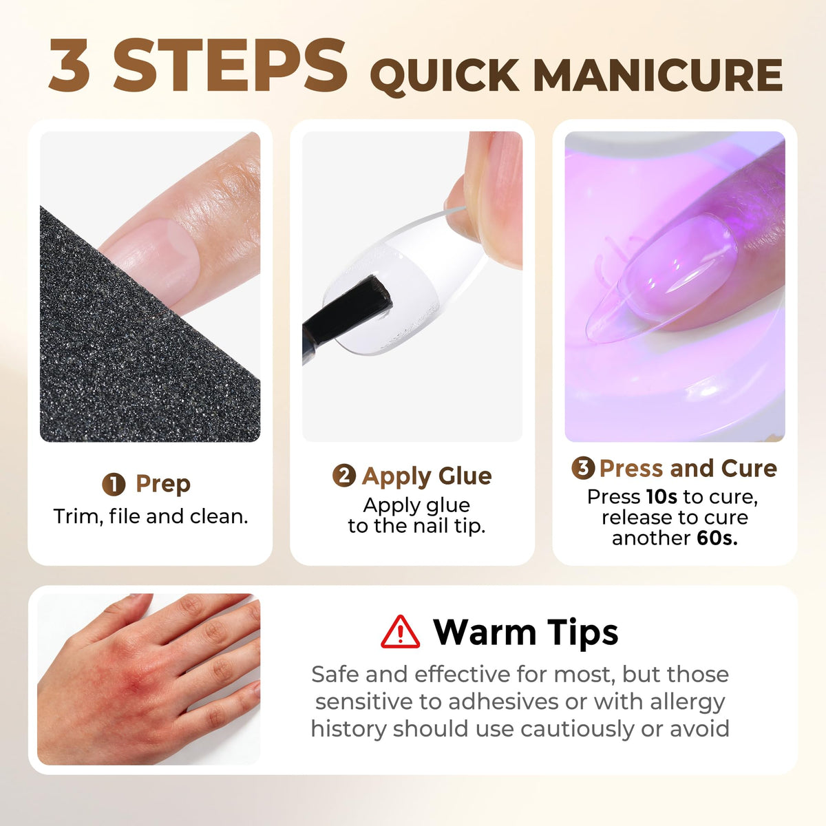 UNA GELLA in salon setting with lamp and tools showing professional-quality results
