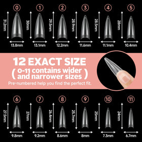 UNA GELLA nail tips on a salon table with tools, ready for professional use