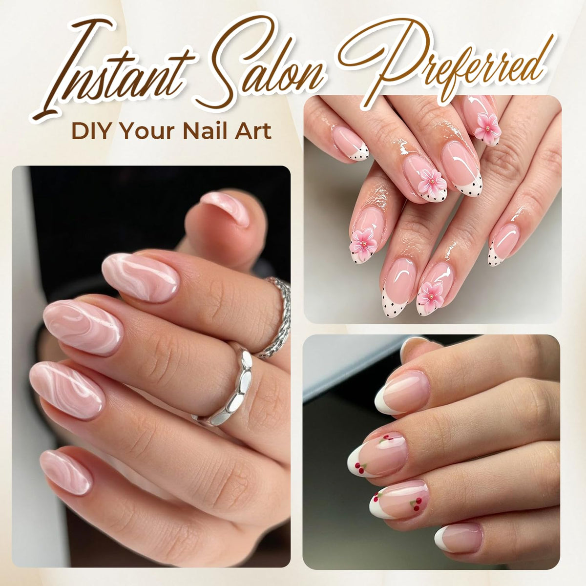 UNA GELLA close-up of matte soft gel surface emphasizing easy polish adhesion benefit