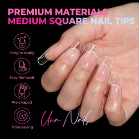 UNA GELLA medium square row layout top-down showing uniform shape and easy selection benefit