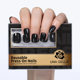 UNA GELLA arranged nail array displaying 32 pieces and 16 sizes for fit