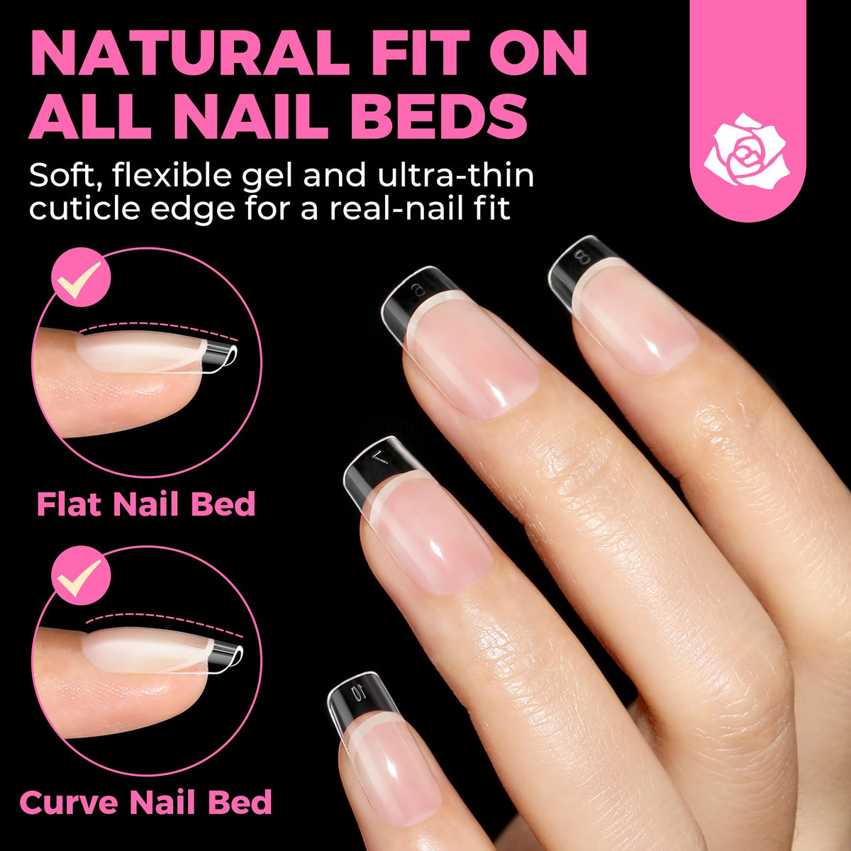 UNA GELLA tips arranged by 12 sizes for precise selection benefit