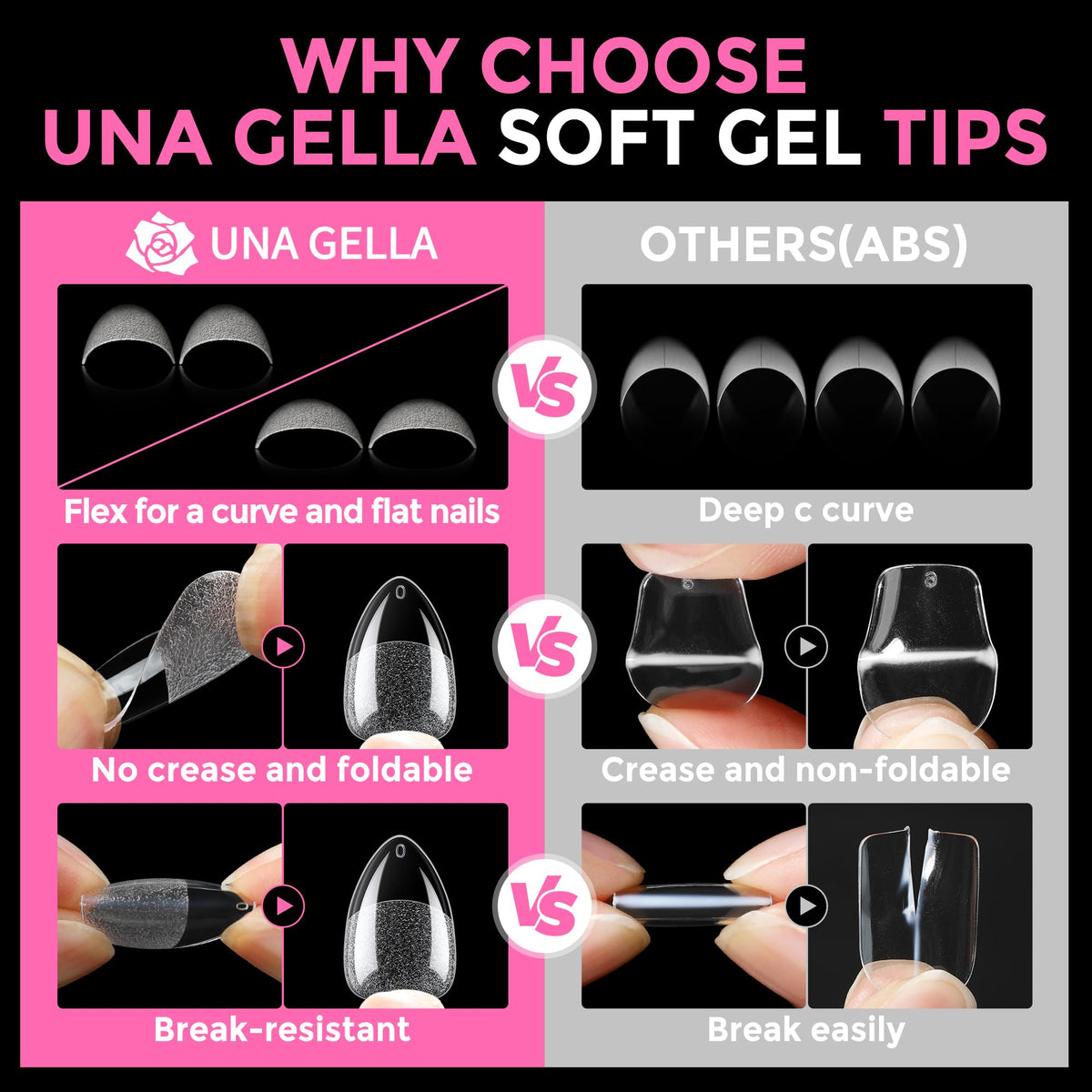 UNA GELLA finished ombré manicure showing polish compatibility