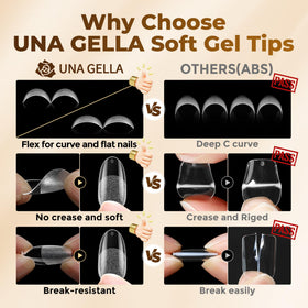 UNA GELLA polished nail example demonstrating glossy finish after applying polish or gel