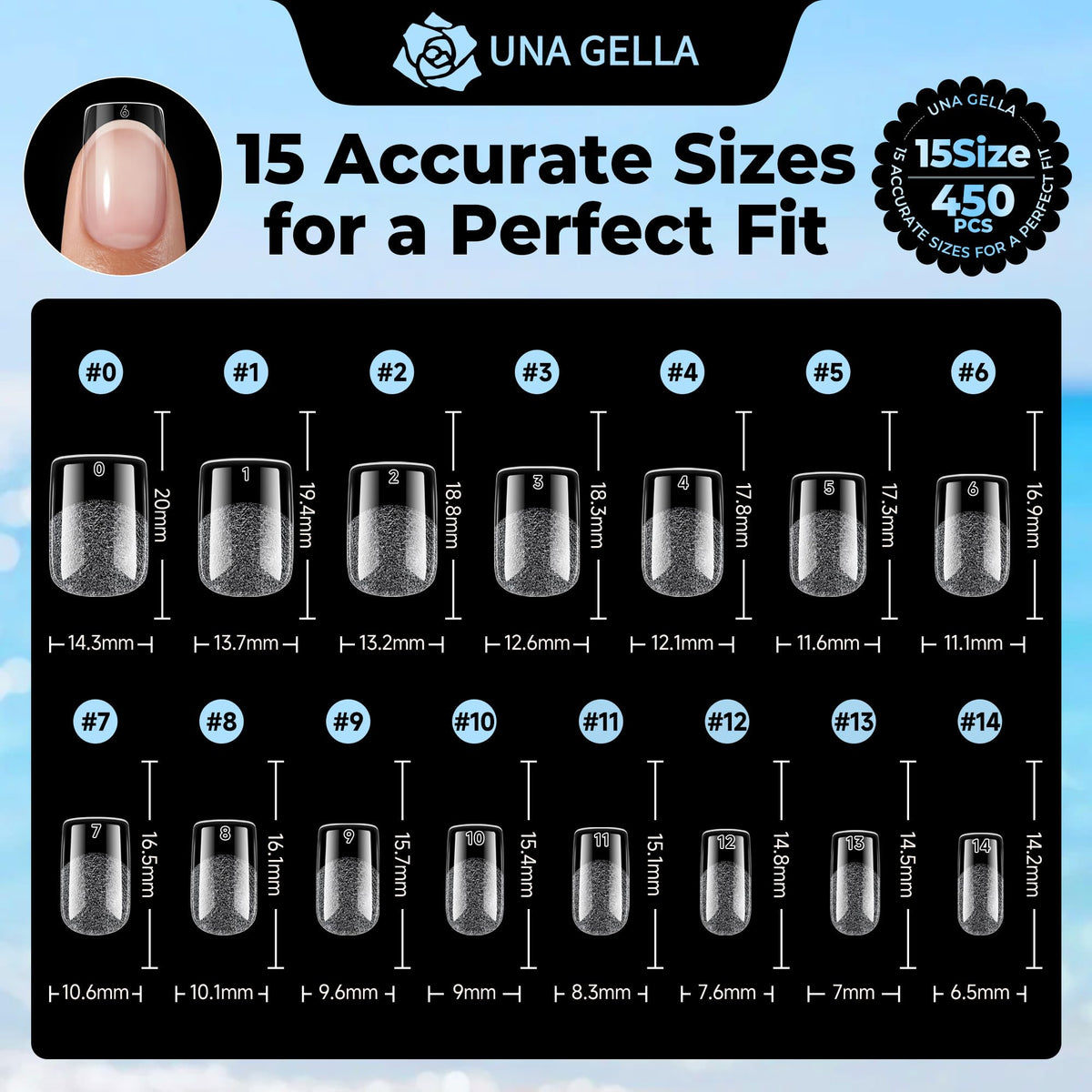UNA GELLA finished polished short square nails lifestyle