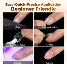 UNA GELLA finished polished nails showcasing smooth clear finish