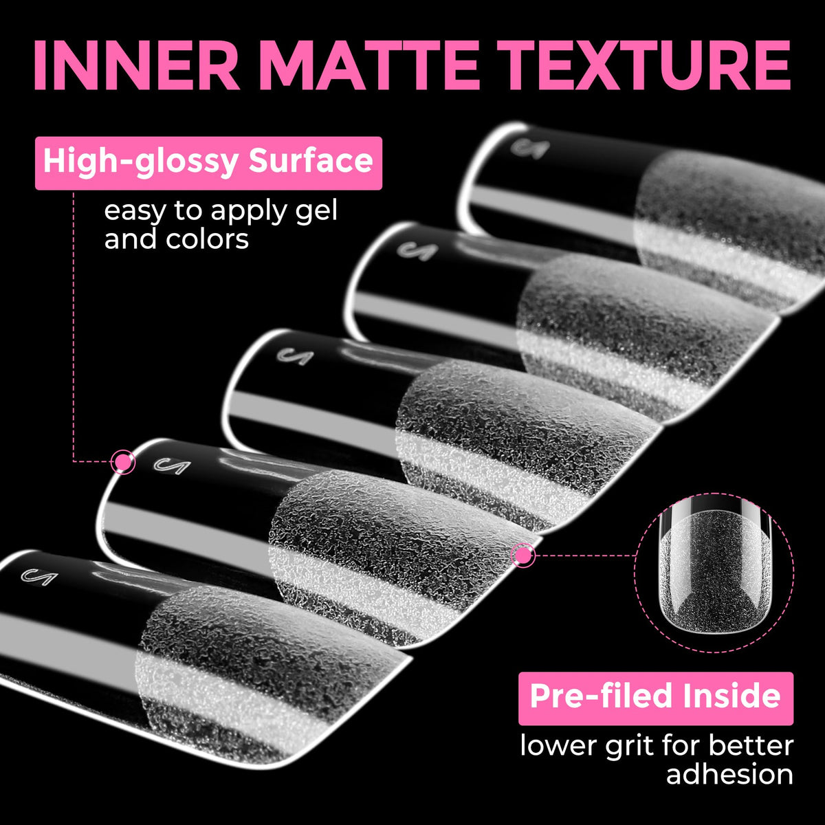 UNA GELLA polished French design on tips demonstrating salon finish
