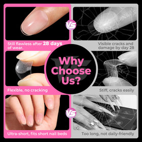 UNA GELLA finished French manicure on tips showcasing clean, salon-quality look