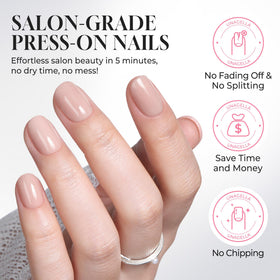 UNA GELLA reusable nails stored flat in case for simple reuse and protection