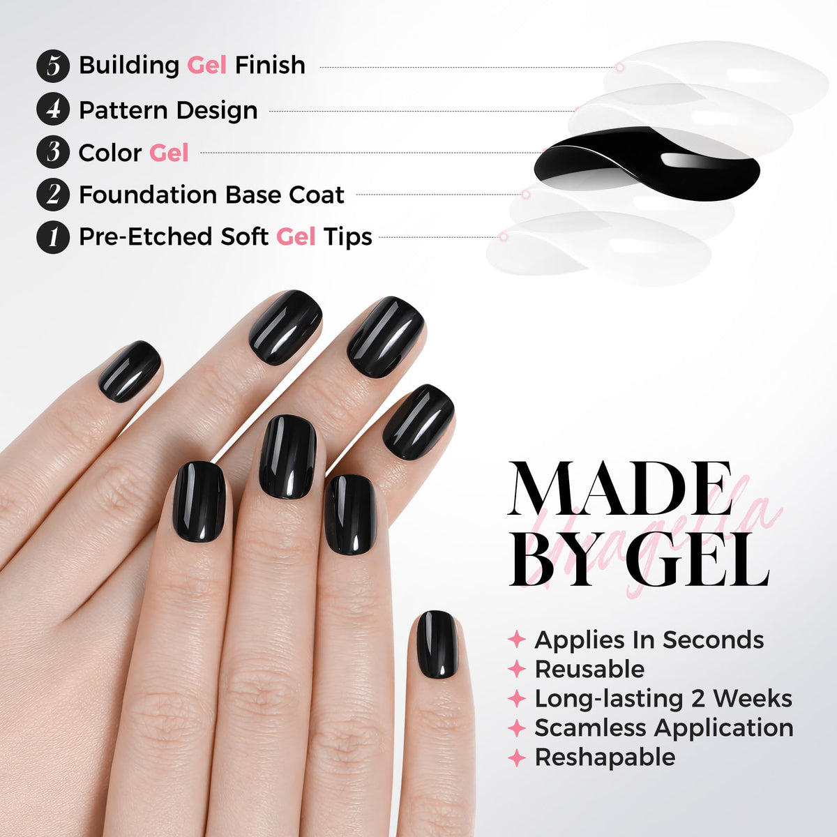 UNA GELLA reusable nails stored flat post-removal to preserve shine