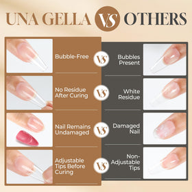 UNA GELLA rhinestone adhesion example with flat embellishments securely attached