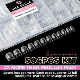 UNA GELLA salon lifestyle setup showing professional-ready convenience benefit