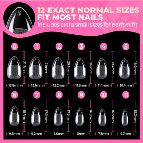 UNA GELLA tip next to finger demonstrating real-life size and fit
