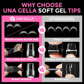 UNA GELLA size comparison with finger showing true-to-scale fit
