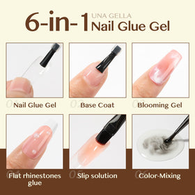 UNA GELLA 15ml bottle beside a finger showing accurate size and convenient volume