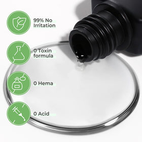 UNA GELLA sealed steel needle tip image showing clog-free precision benefit