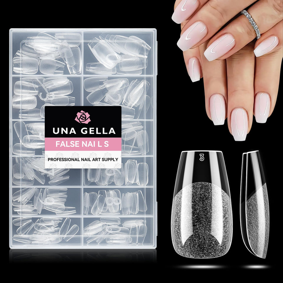 UNA GELLA front packaging showing full 216pcs set and included sizes, clear organization benefit