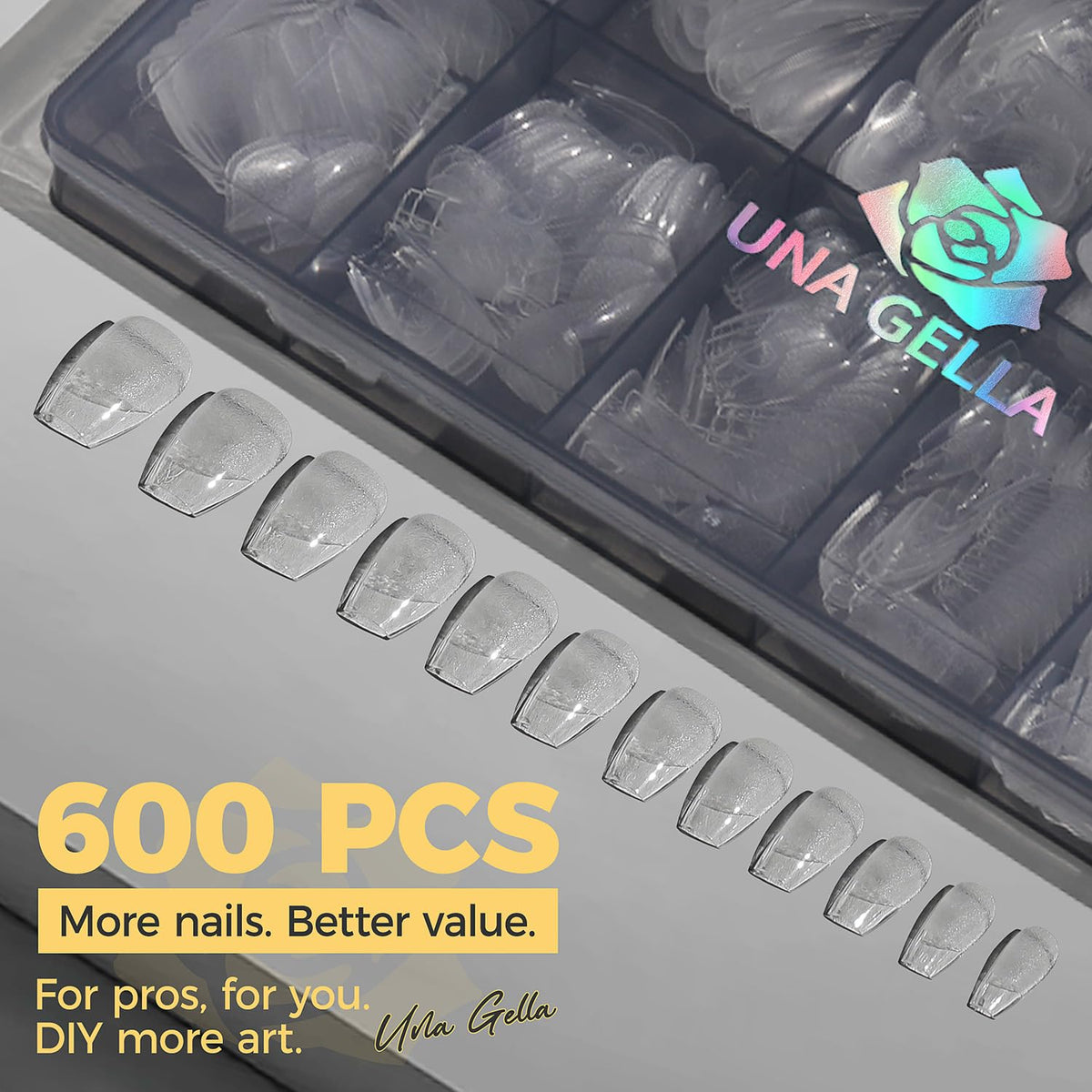 UNA GELLA side profile revealing thick front and thin back for strength and comfort