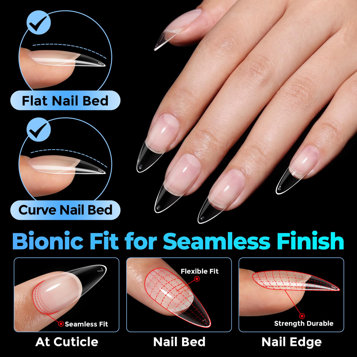 UNA GELLA side profile of ultra-thin edge creating seamless blend