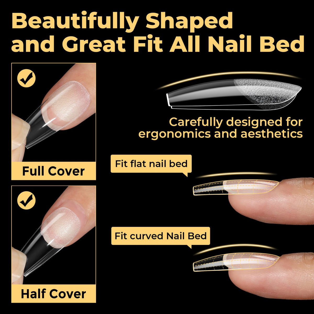 UNA GELLA organized display of 12 sizes for perfect matching benefit