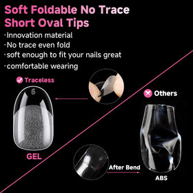UNA GELLA spread displaying 12 sizes for precise nail fitting