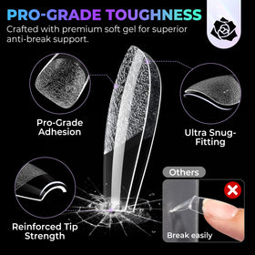 UNA GELLA displayed size chart with 15 sizes for precise finger fit benefit