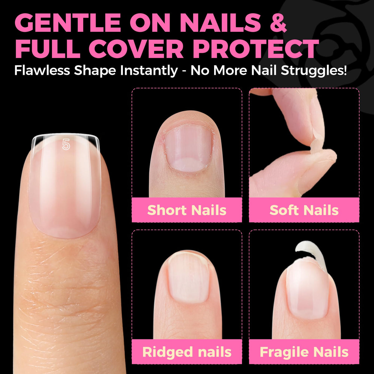 UNA GELLA size comparison on hand showing scale and fit benefit