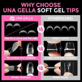 UNA GELLA size label detail on tips for accurate fitting and speed