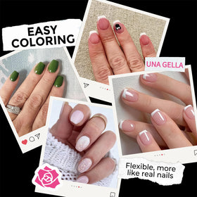 UNA GELLA top view of tips numbered sizes for quick selection