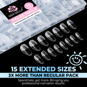 UNA GELLA organized layout of 15 sizes for precise fit and quick pick