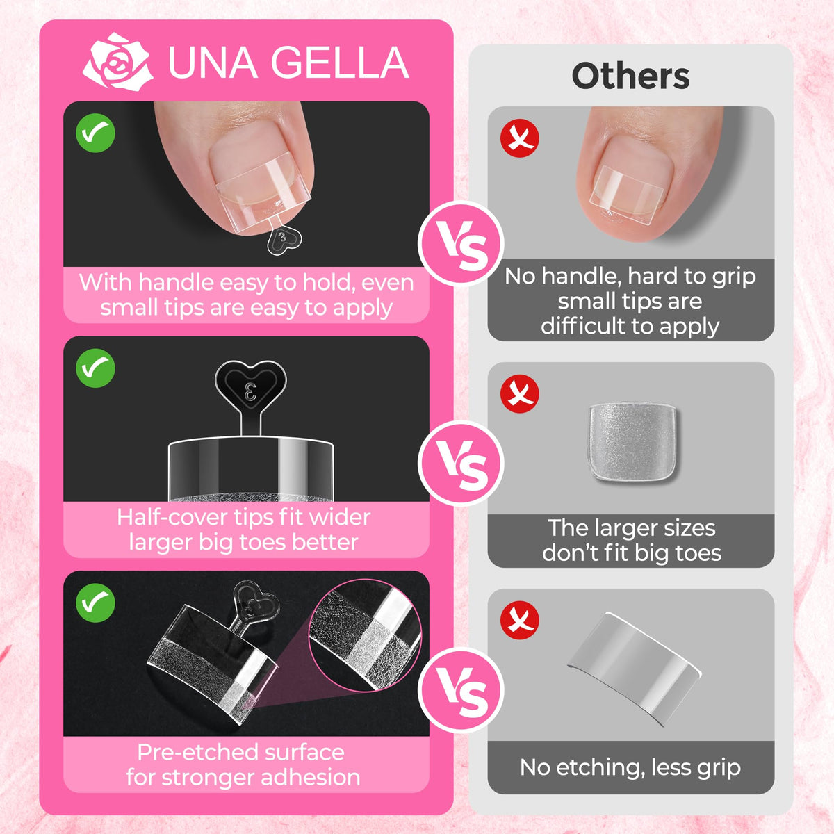 UNA GELLA 15 sizes laid out to show variety and fit for different toes