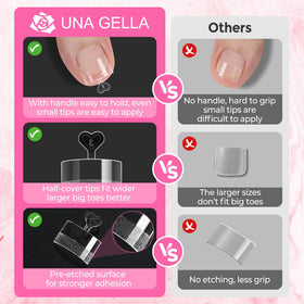 UNA GELLA 15 sizes laid out to show variety and fit for different toes