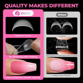 UNA GELLA soft-gel bend demo showing flexibility and break resistance benefit