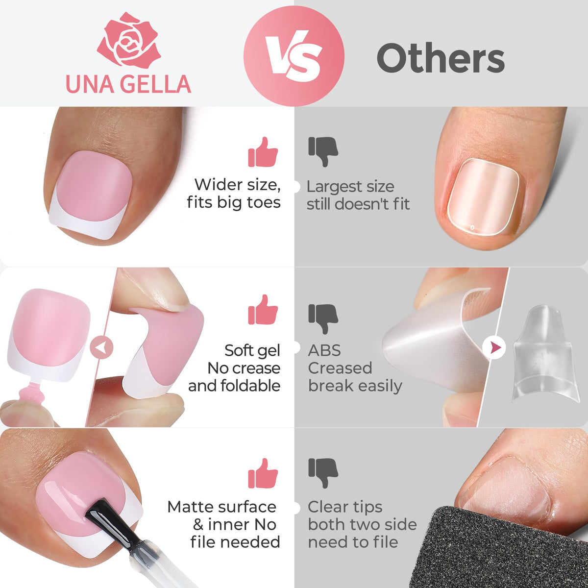 UNA GELLA soft-gel texture close-up flexible material that conforms to toe curvature