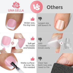 UNA GELLA soft-gel texture close-up flexible material that conforms to toe curvature