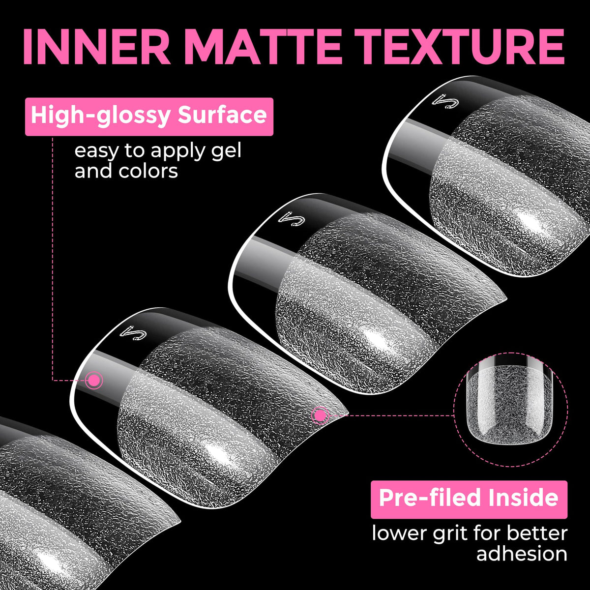 UNA GELLA assorted tips stacked to show variety and quantity ideal for salons and practice