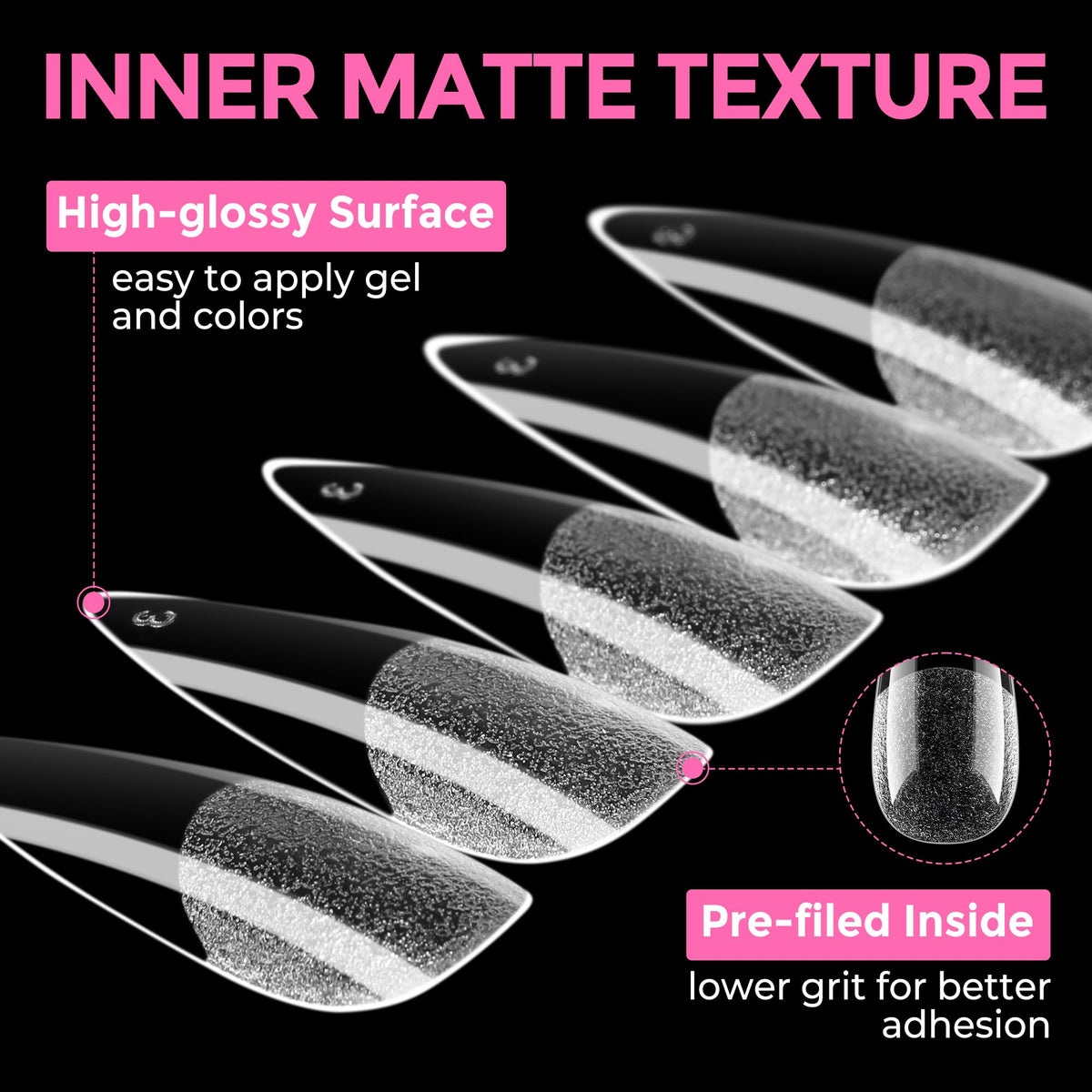 UNA GELLA finished stiletto manicure lifestyle image showcasing salon look
