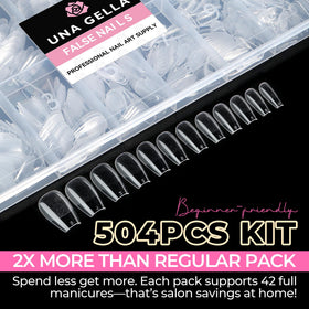 UNA GELLA organized tray with tips ready for storage and repeat use