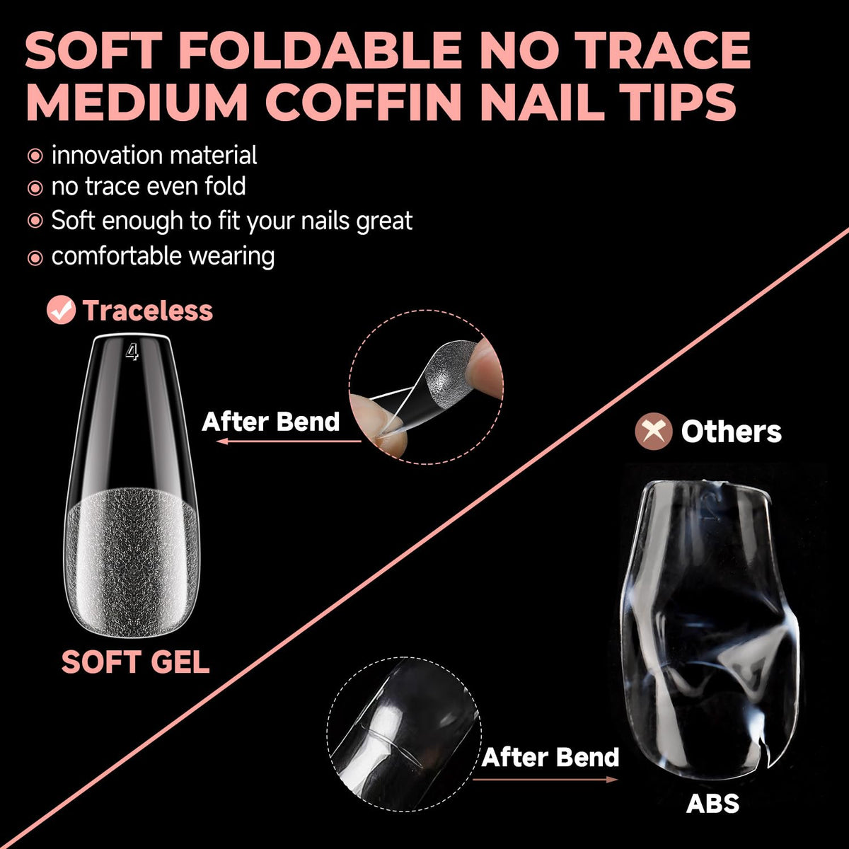 UNA GELLA finished coffin manicure lifestyle shot showcasing professional look
