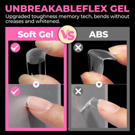 UNA GELLA flexible tip bent to show soft-gel texture and resilience