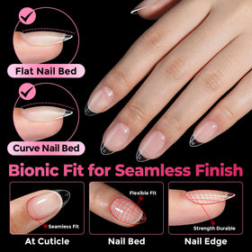 UNA GELLA semi-matte surface texture, prep-free finish advantage