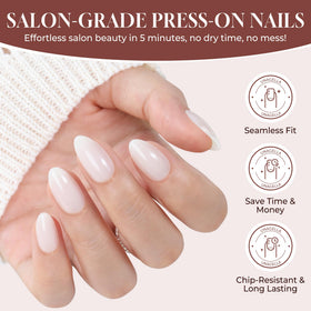 UNA GELLA side profile of nail thickness and soft gel flexibility for comfortable wear