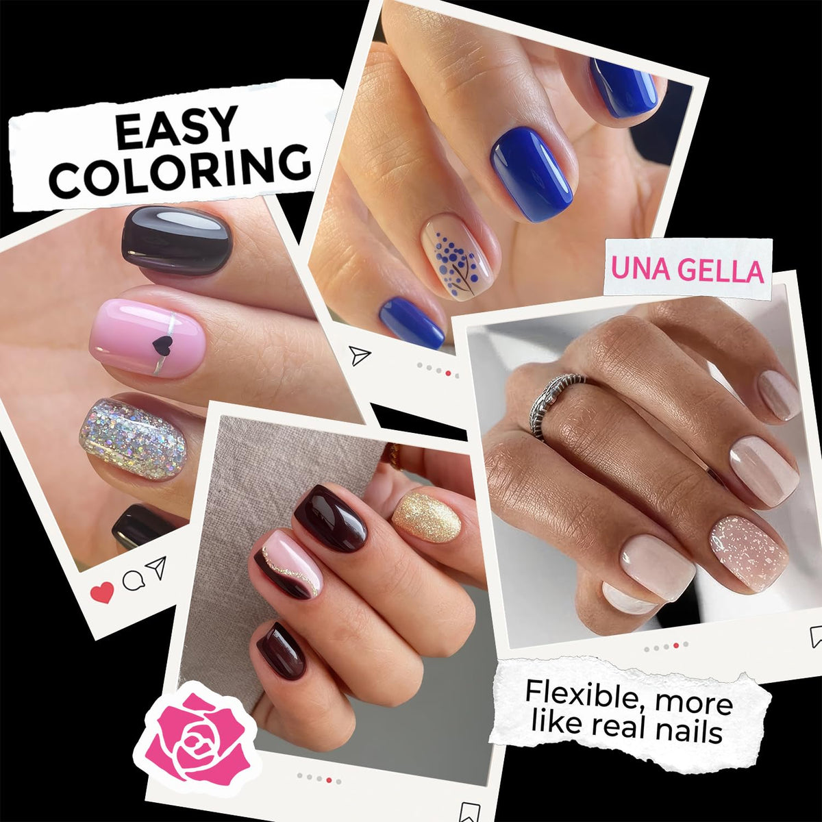 UNA GELLA side texture view showing soft gel flexibility for comfort
