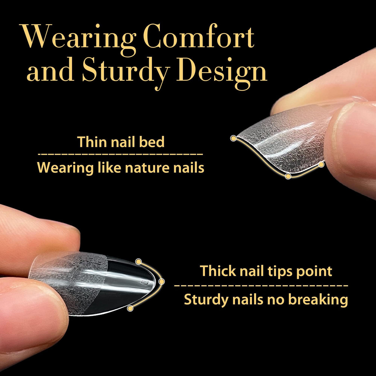 UNA GELLA thin back edge detail for seamless nail bed blending