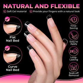 UNA GELLA thin back edge detail for flush fit near cuticle benefit